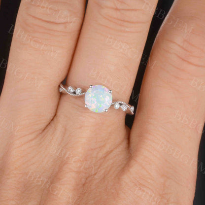 Classic Opal Engagement Ring 05