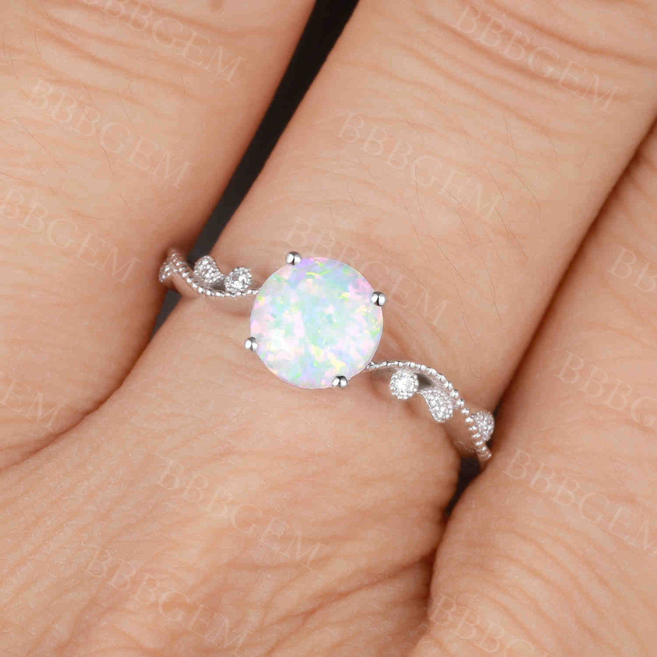 Classic Opal Engagement Ring 06