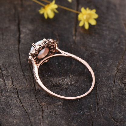 opal ring rose gold