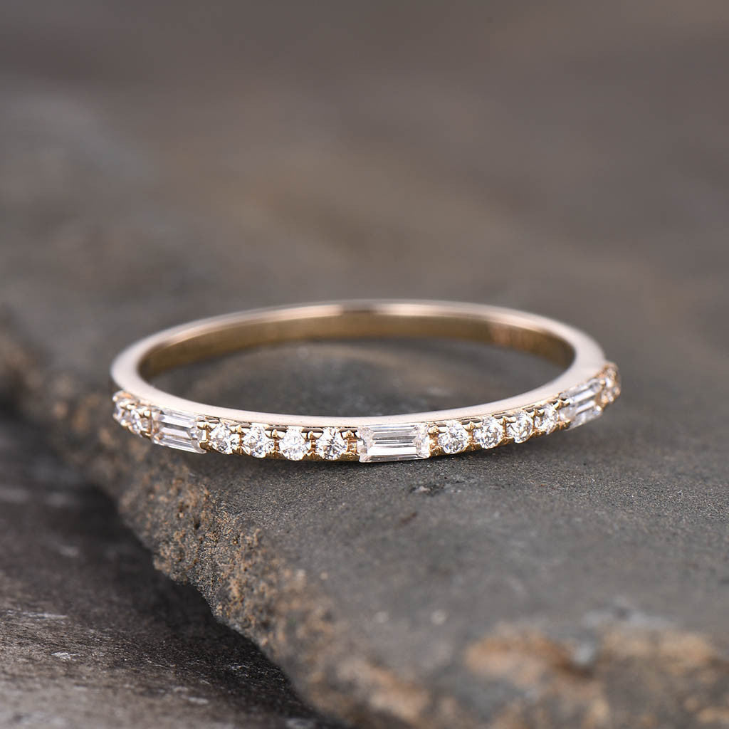 Moissanite Wedding Band for Women