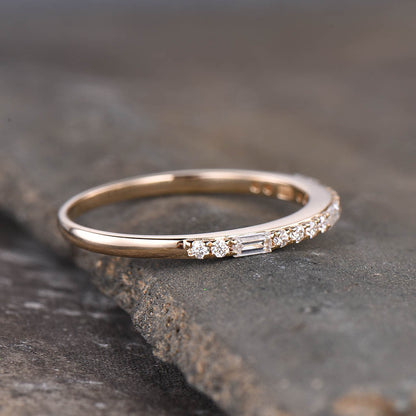 Moissanite Wedding Band