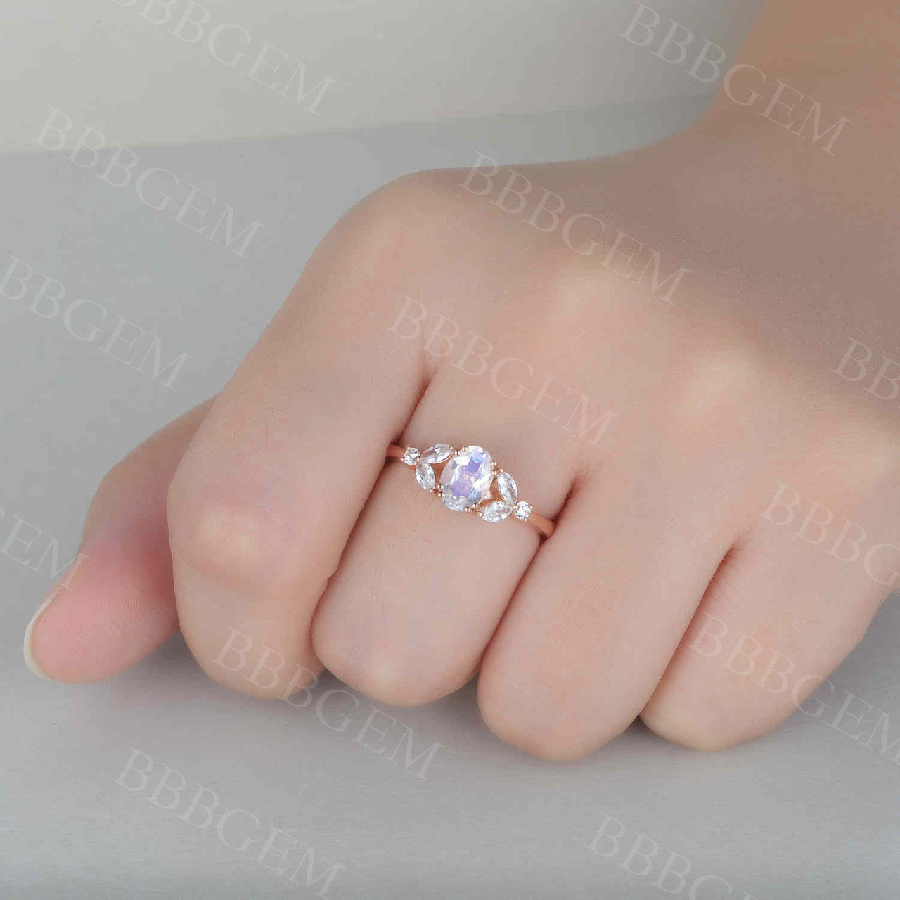 14K Moonstone Ring-BBBGEM Moonstone Ring