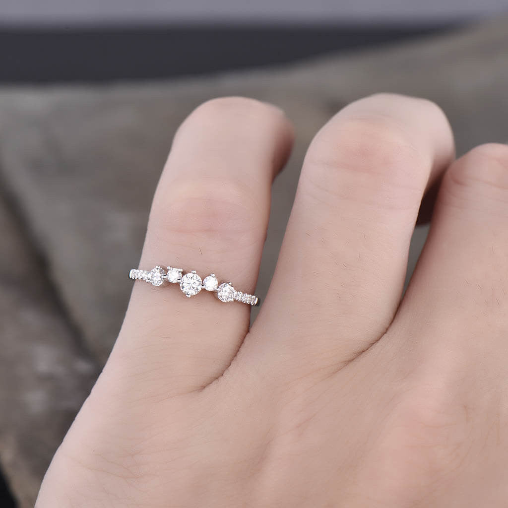 unique moissanite wedding band 01