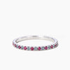 14K/18K Gold Alexandrite And Ruby Eternity Wedding Band