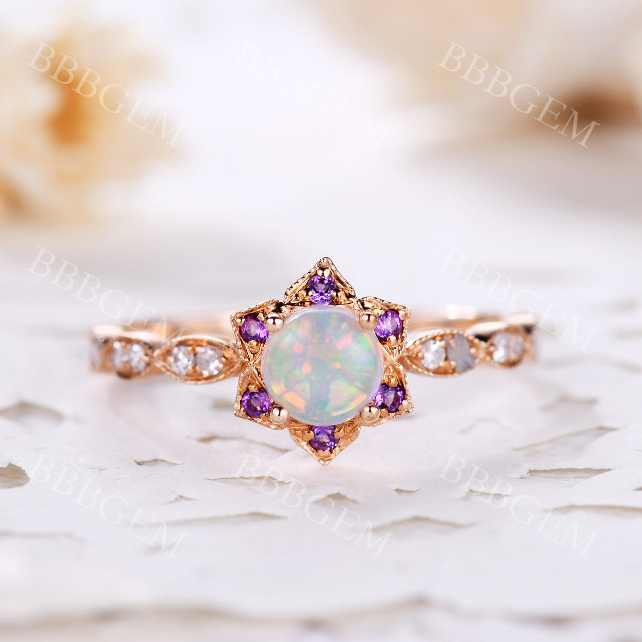 Opal Rings For Women-BBBGEM Opal Rings For Women