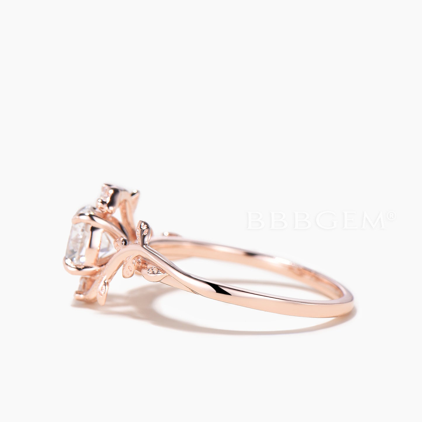 Round IGI Certificate Lab Grown Diamond Nature Inspired Ring Double Snake Ring