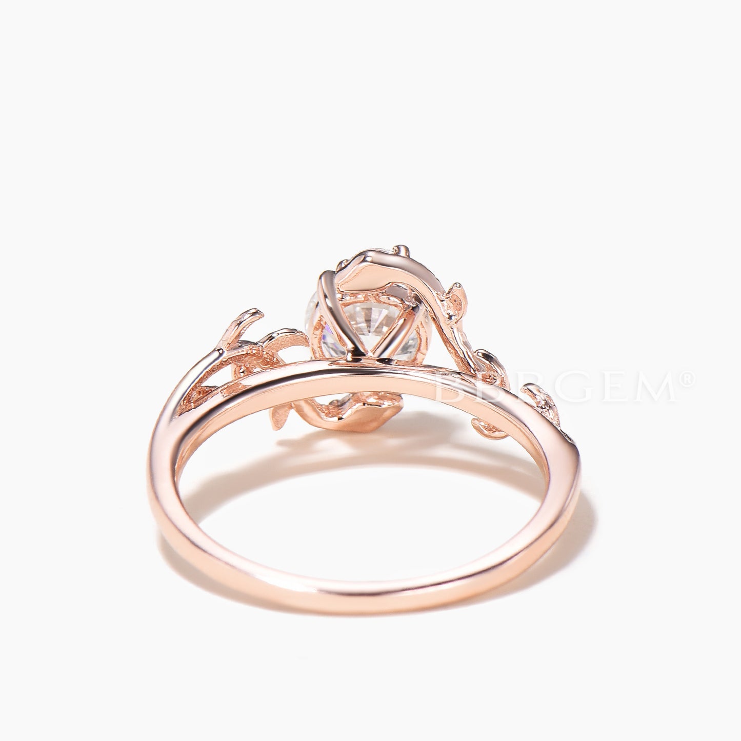 Round IGI Certificate Lab Grown Diamond Nature Inspired Ring Double Snake Ring