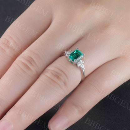 Emerald Cut Emerald Ring 02