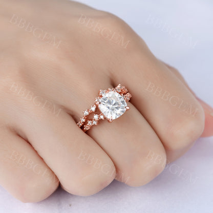 Moissanite Engagement Rings-BBBGEM Moissanite Rings