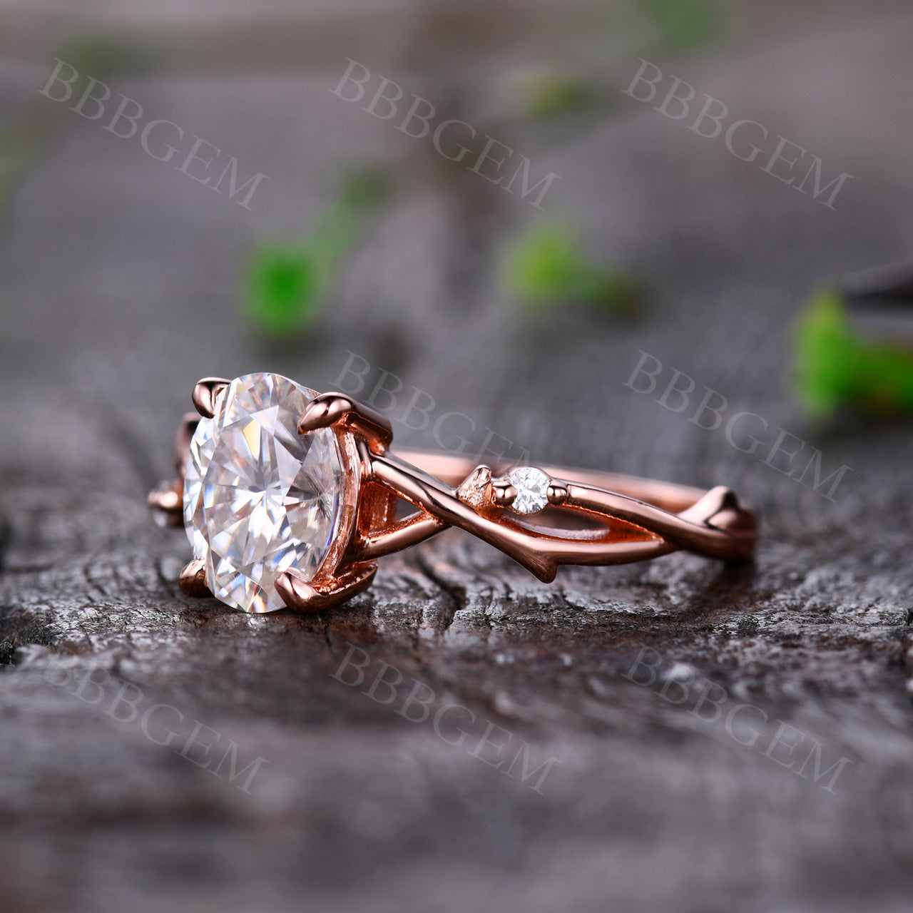 Moissanite Wedding Bands-BBBGEM Moissanite Engagement Rings