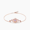 Round Cut Padparadscha Sapphire Tourmaline Branch Rapunzel Inspired Bracelet