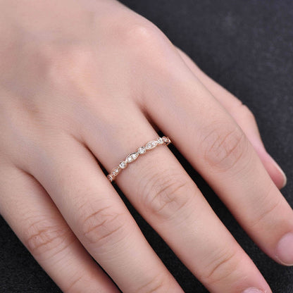 diamond wedding rings for women-BBBGEM Half Eternity Band