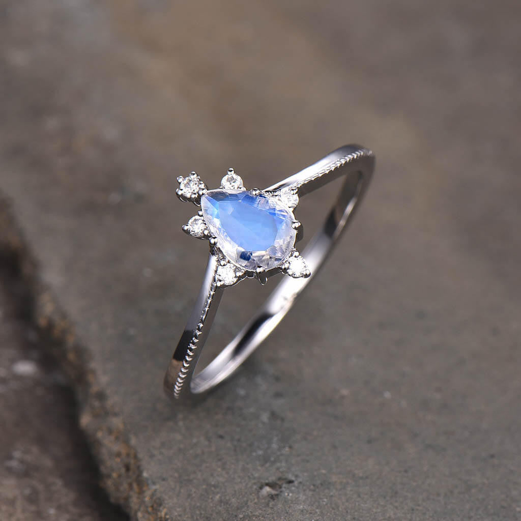 moonstone wedding ring