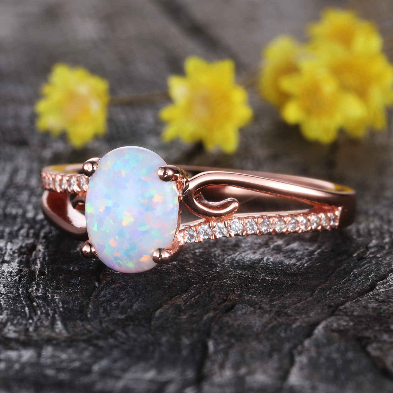 opal engagement ring