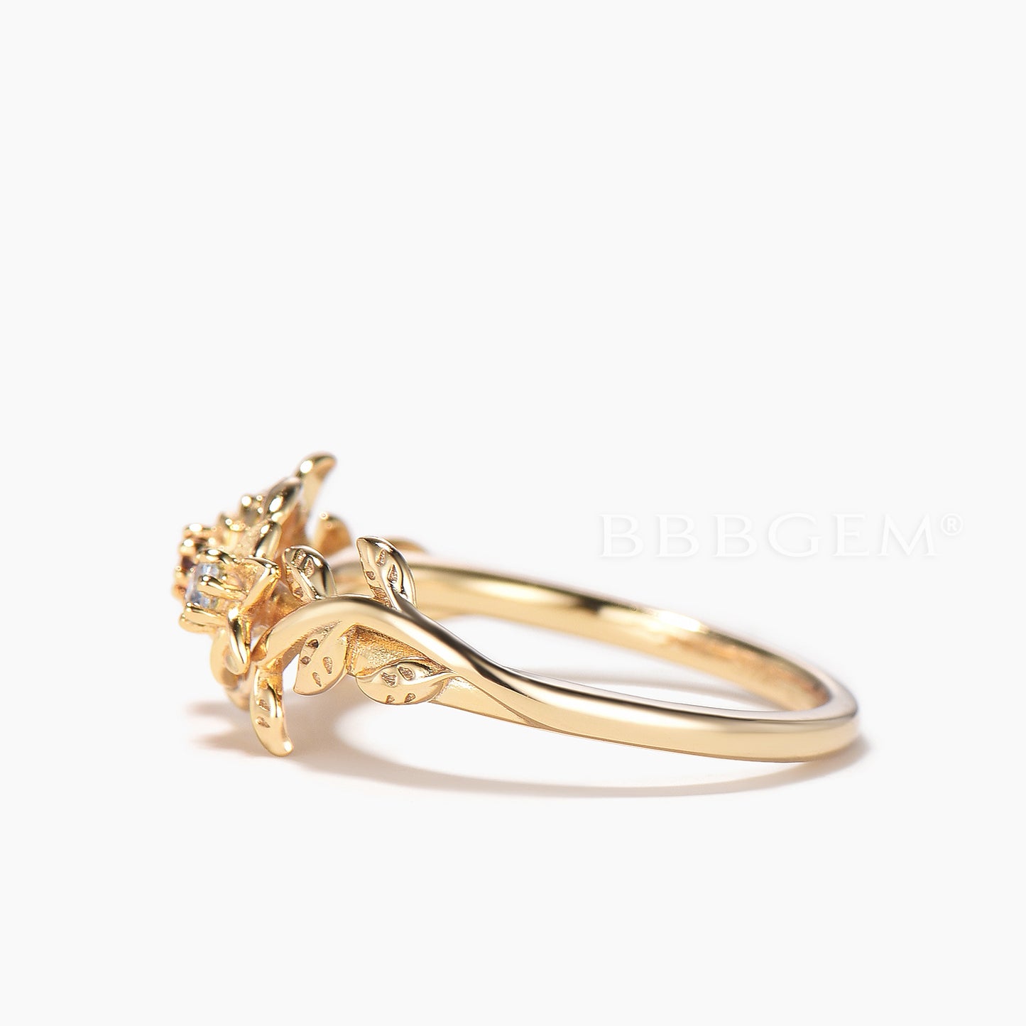 Round Cut Natural Aquamarine Garnet Floral Engagement Ring Inspired Toi et Moi Ring