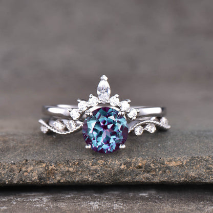 alexandrite solitaire ring-BBBGEM June Birthstone Alexandrite Ring