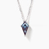 Unique Kite shaped Alexandrite Pendant 3 Carat Silver White Gold Alexandrite Solitaire Pendant Necklace June Anniversary Gift