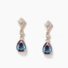 1CT Pear Cut Color-change Alexandrite Drop Earrings Diamond Earrings