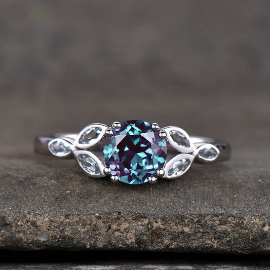 alexandrite wedding ring