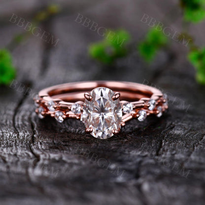 Rose Gold Moissanite Engagement Rings-BBBGEM Moissanite Rings