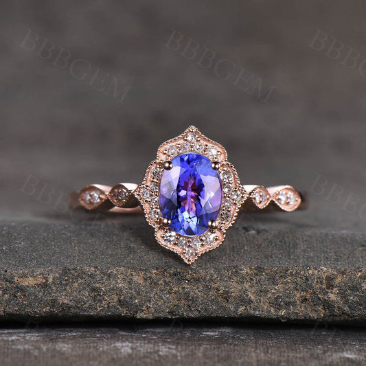 genuine tanzanite engagement ring