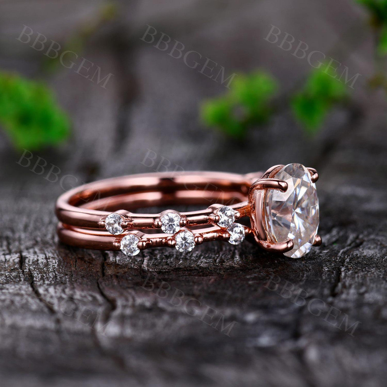 Moissanite Wedding Bands-BBBGEM Moissanite Rings