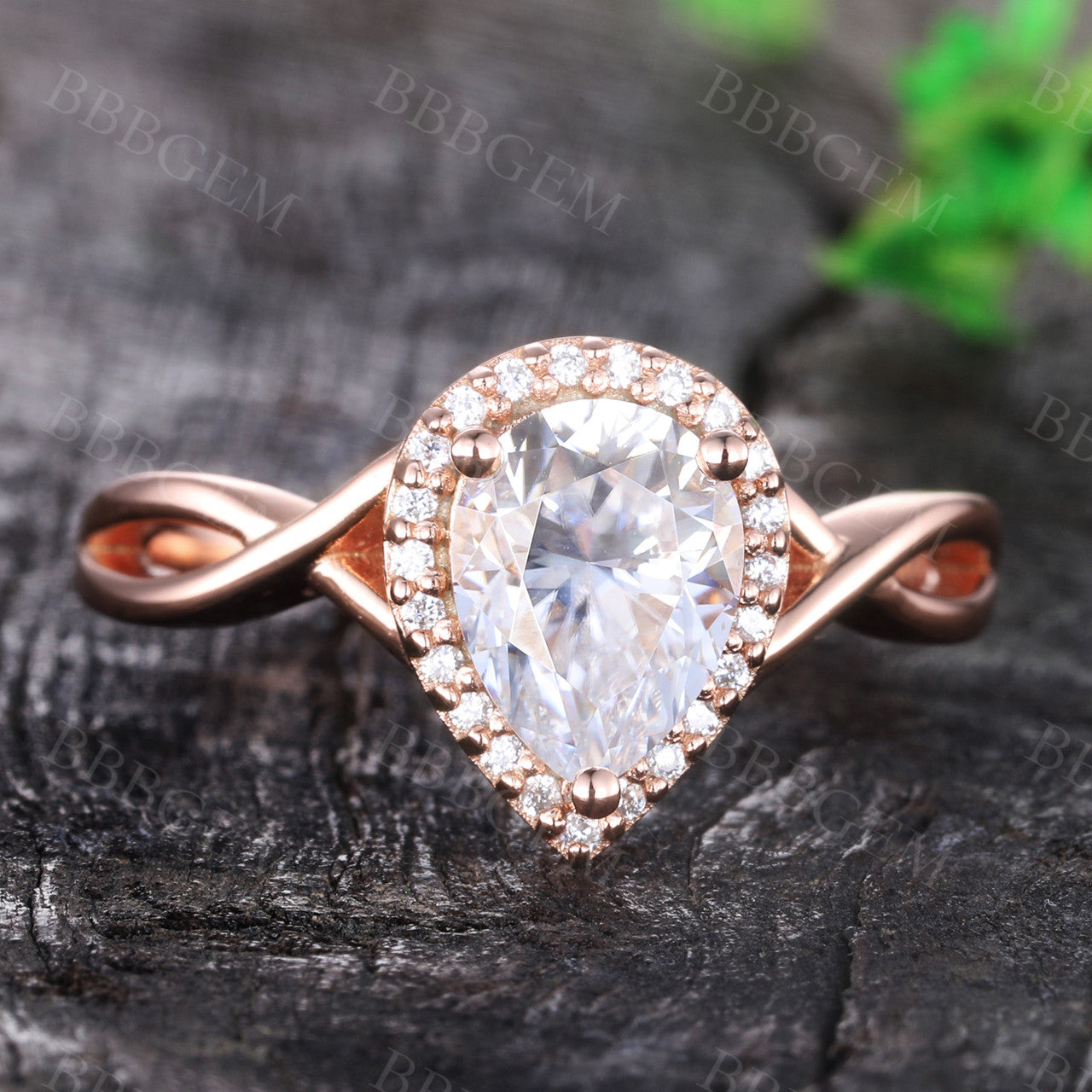 14K Solid Gold Moissanite Engagement Ring Vintage Diamond Ring For Women