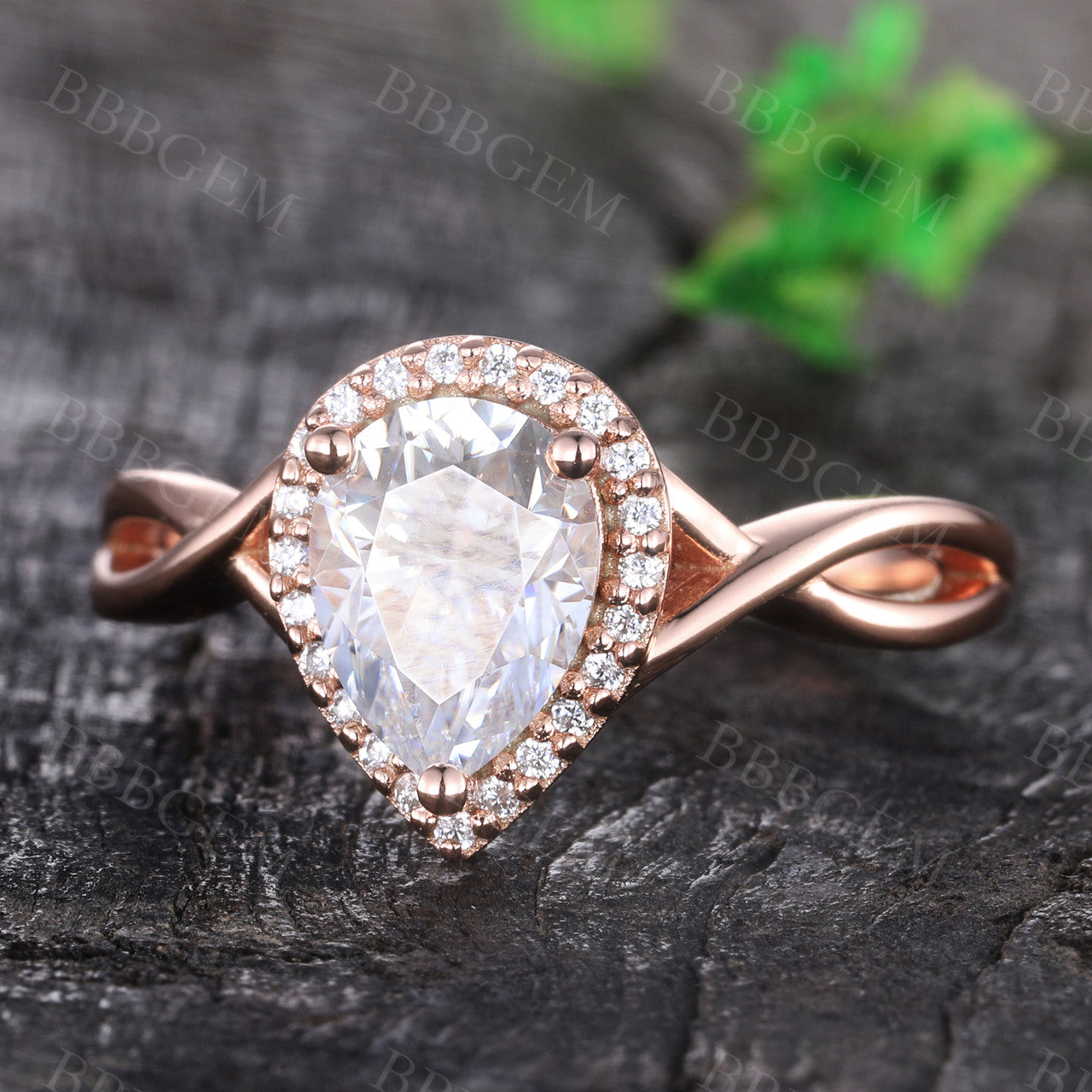 14K Solid Gold Moissanite Engagement Ring Vintage Diamond Ring For Women