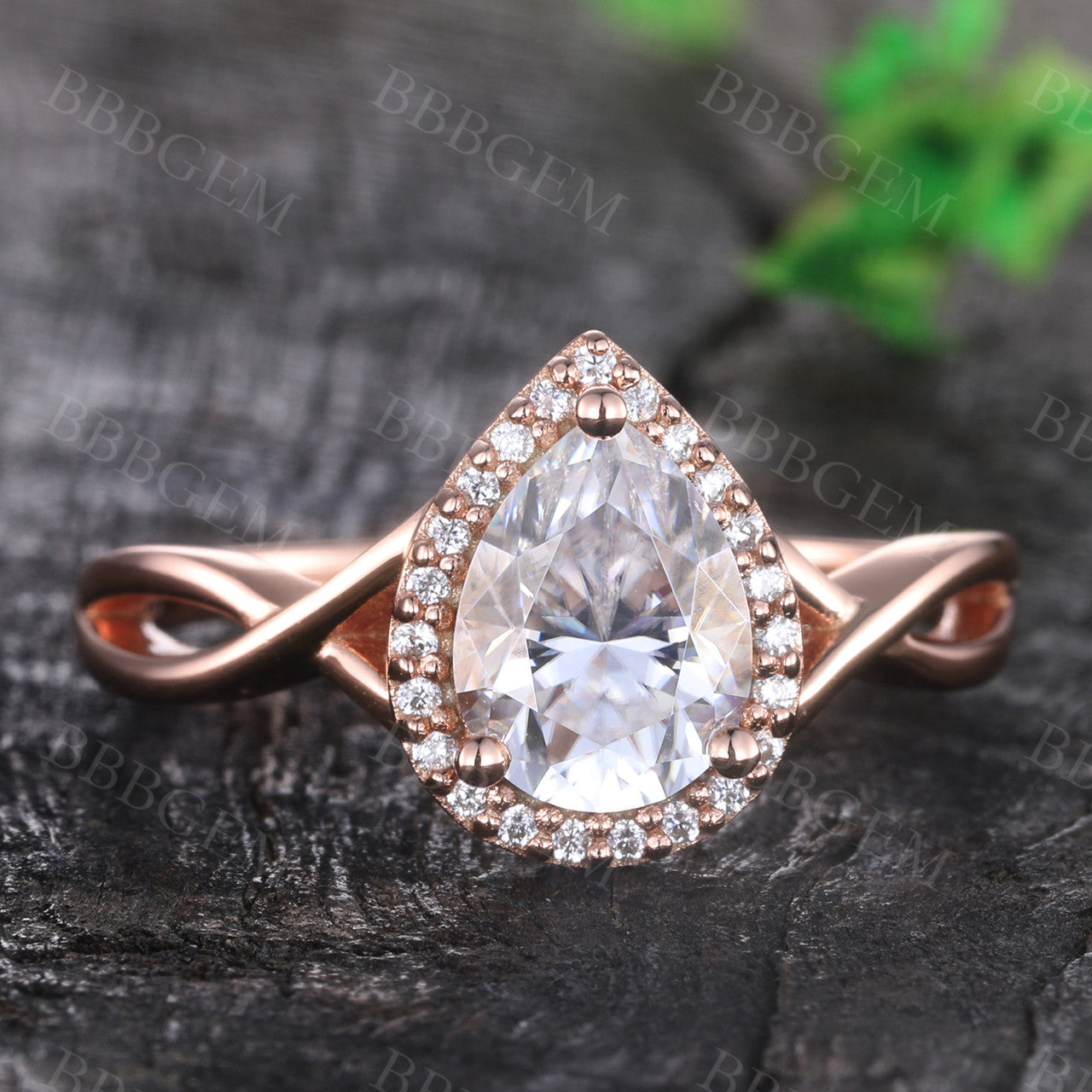 14K Solid Gold Moissanite Engagement Ring Vintage Diamond Ring For Women