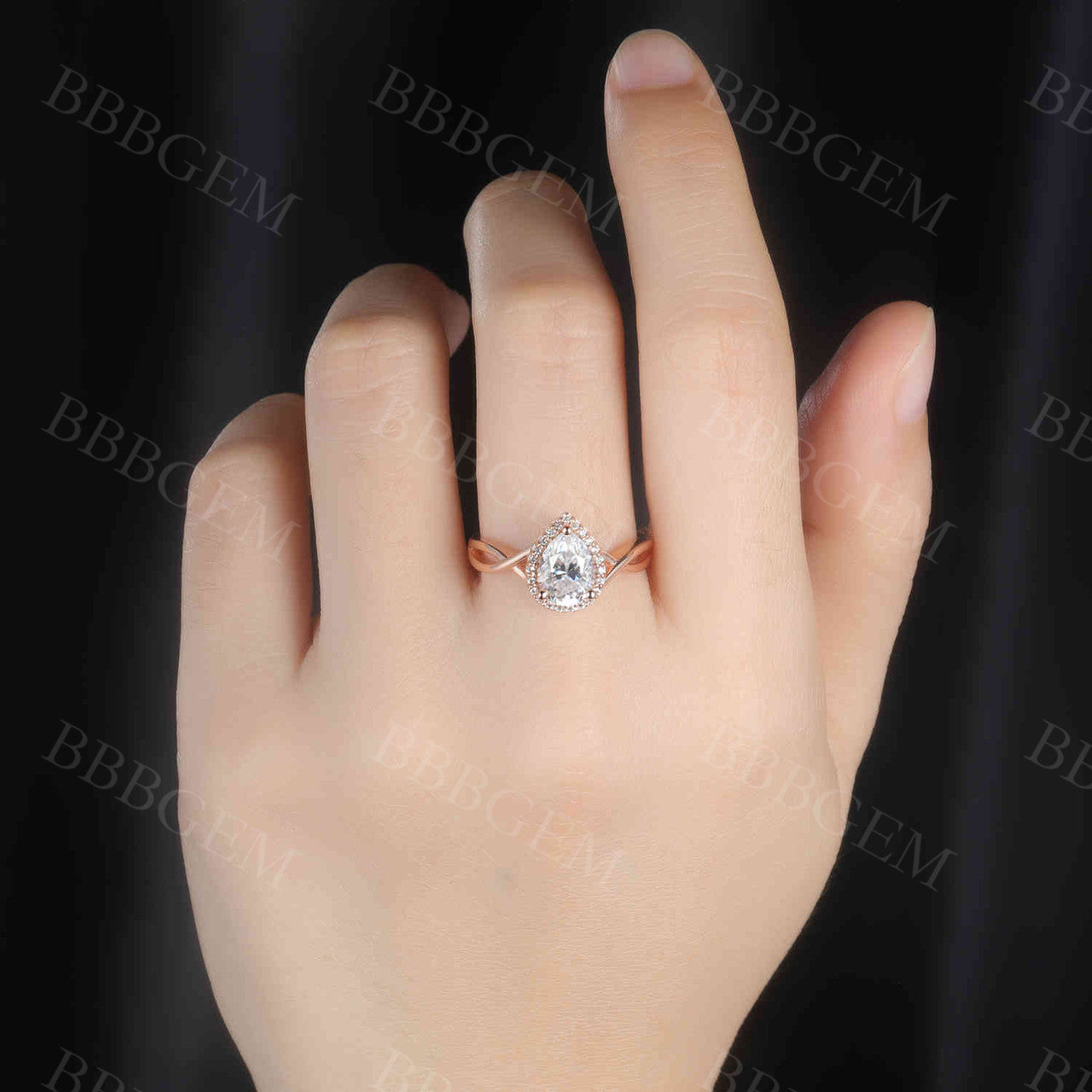 14K Solid Gold Moissanite Engagement Ring Vintage Diamond Ring For Women