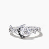 Round IGI Certificate Lab Grown Diamond Celestial Twisted Ring Spinel Moon Ring
