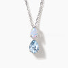 Teardrop Cut Aquamarine Opal Minimalist Necklece Toi er Moi Pendant