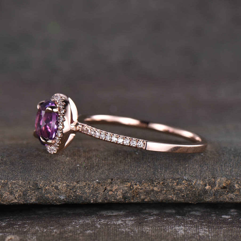 purple engagement rings