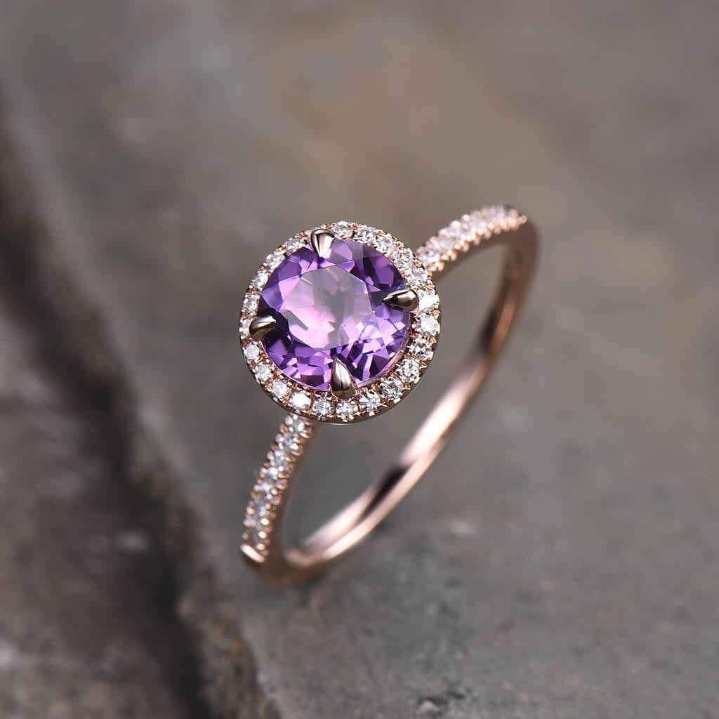 vintage amethyst engagement ring