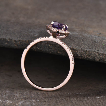 natural amethyst ring