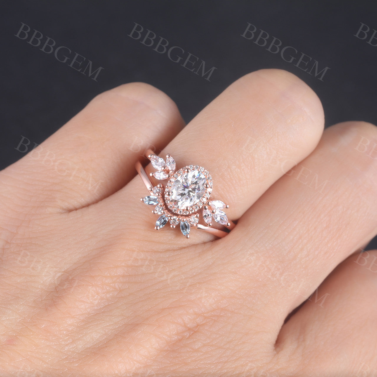 Moissanite Jewelry-BBBGEM Moissanite Wedding Sets