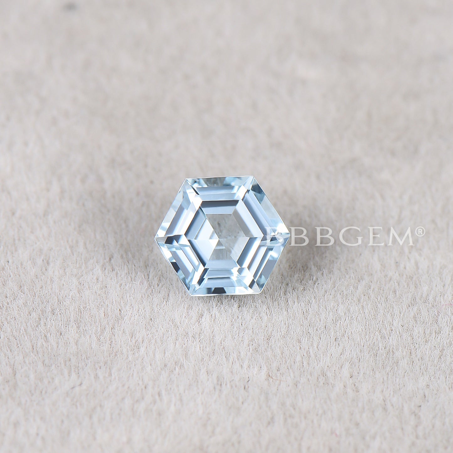 6x6mm Hexagon Cut Natural Aquamarine Wholesale Faceted Aquamarine