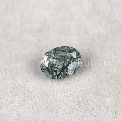 Oval Cut Natural Moss Agate Faceted Calibrated Wholesale Gemstone