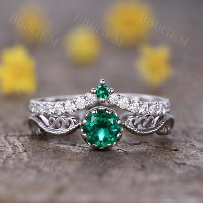 Emerald Engagement Rings-BBBGEM Emerald Engagement Rings