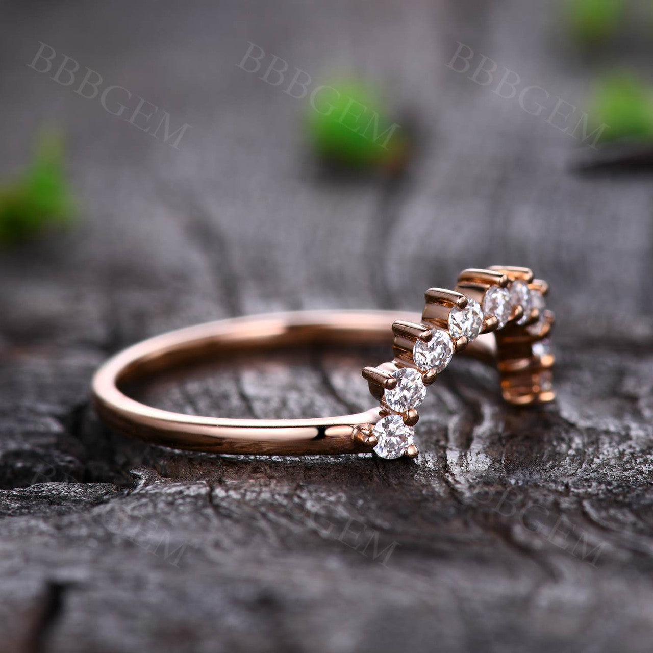 Rose Gold Moissanite Ring-BBBGEM Moissanite Rings