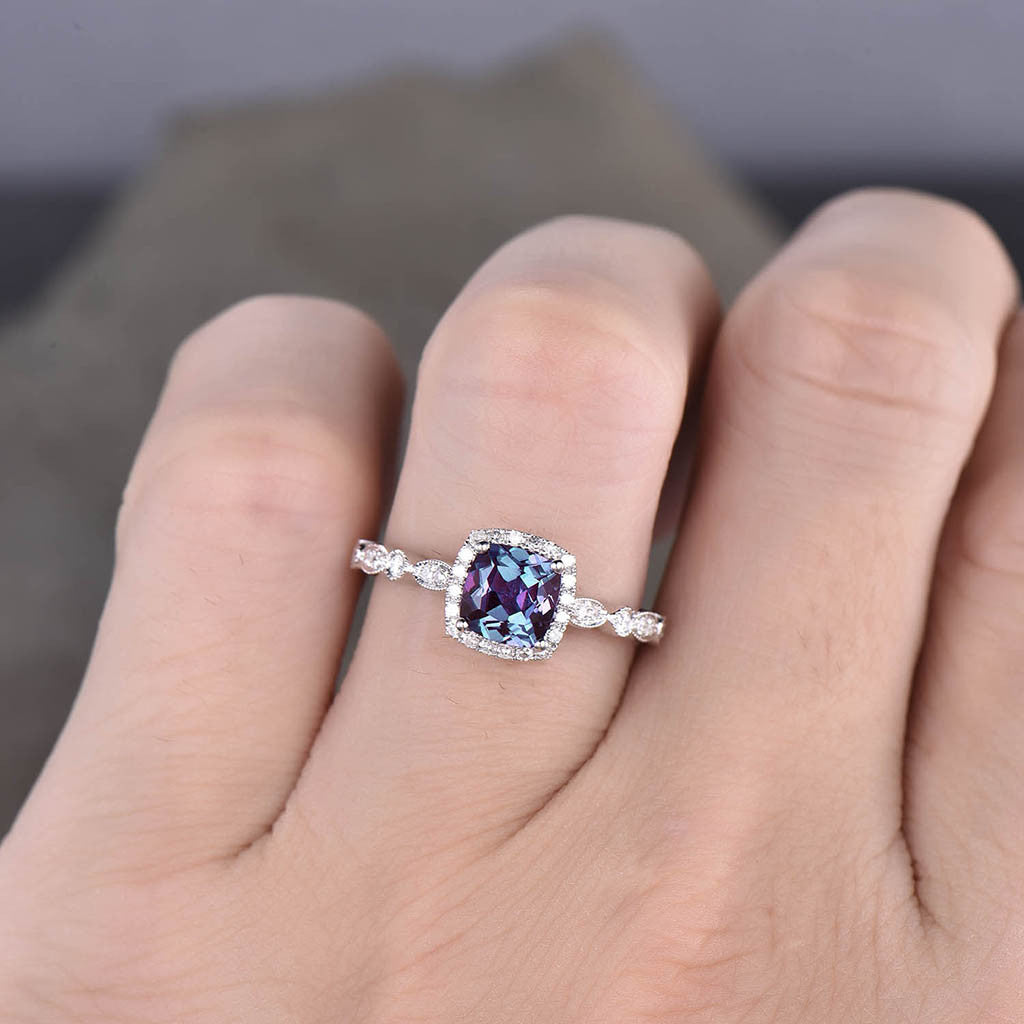 alexandrite engagement ring