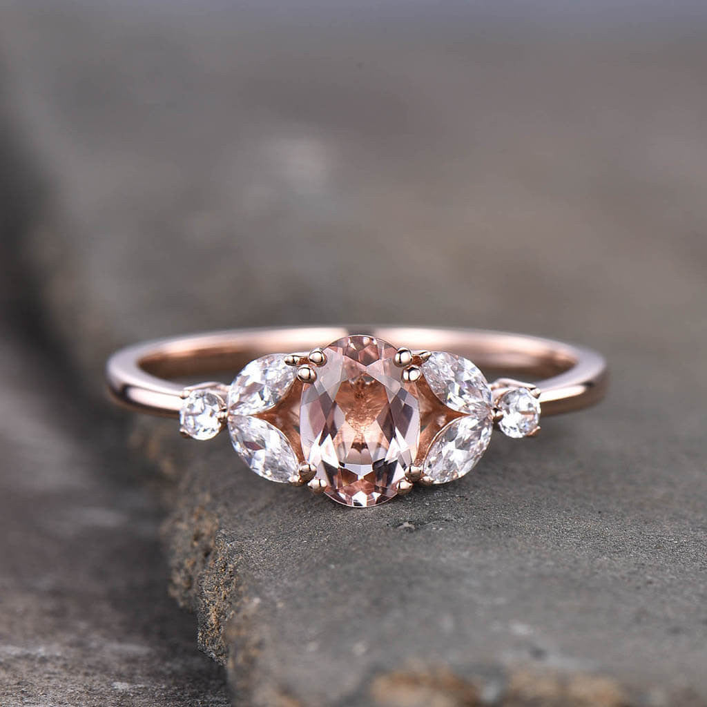 Rose Gold Morganite Engagement Ring