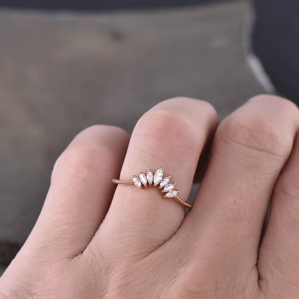 Moissanite Wedding Band