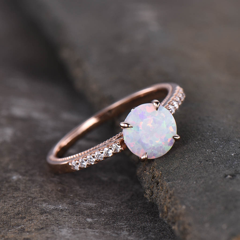 Opal Engagement Ring