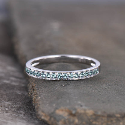 Alexandrite Wedding ring white gold