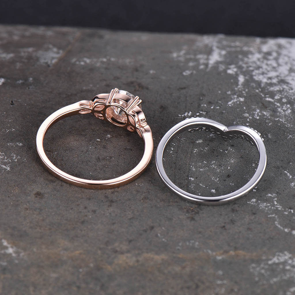 Custom Moissanite Bridal Set