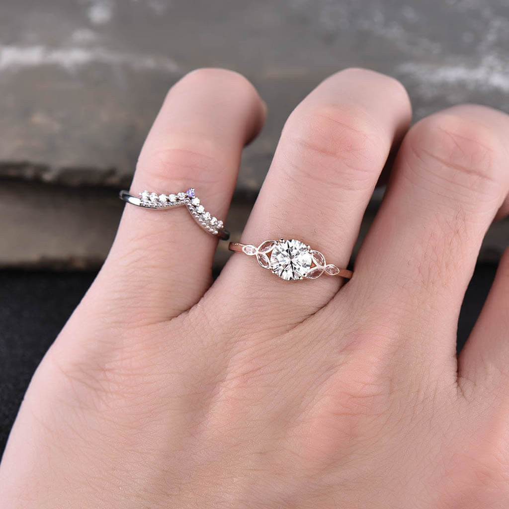 Custom Moissanite Bridal Set