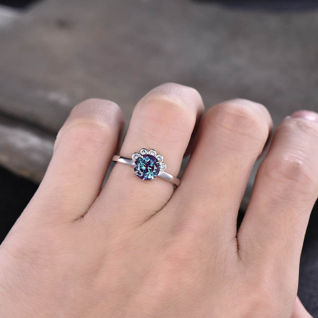 alexandrite engagement ring