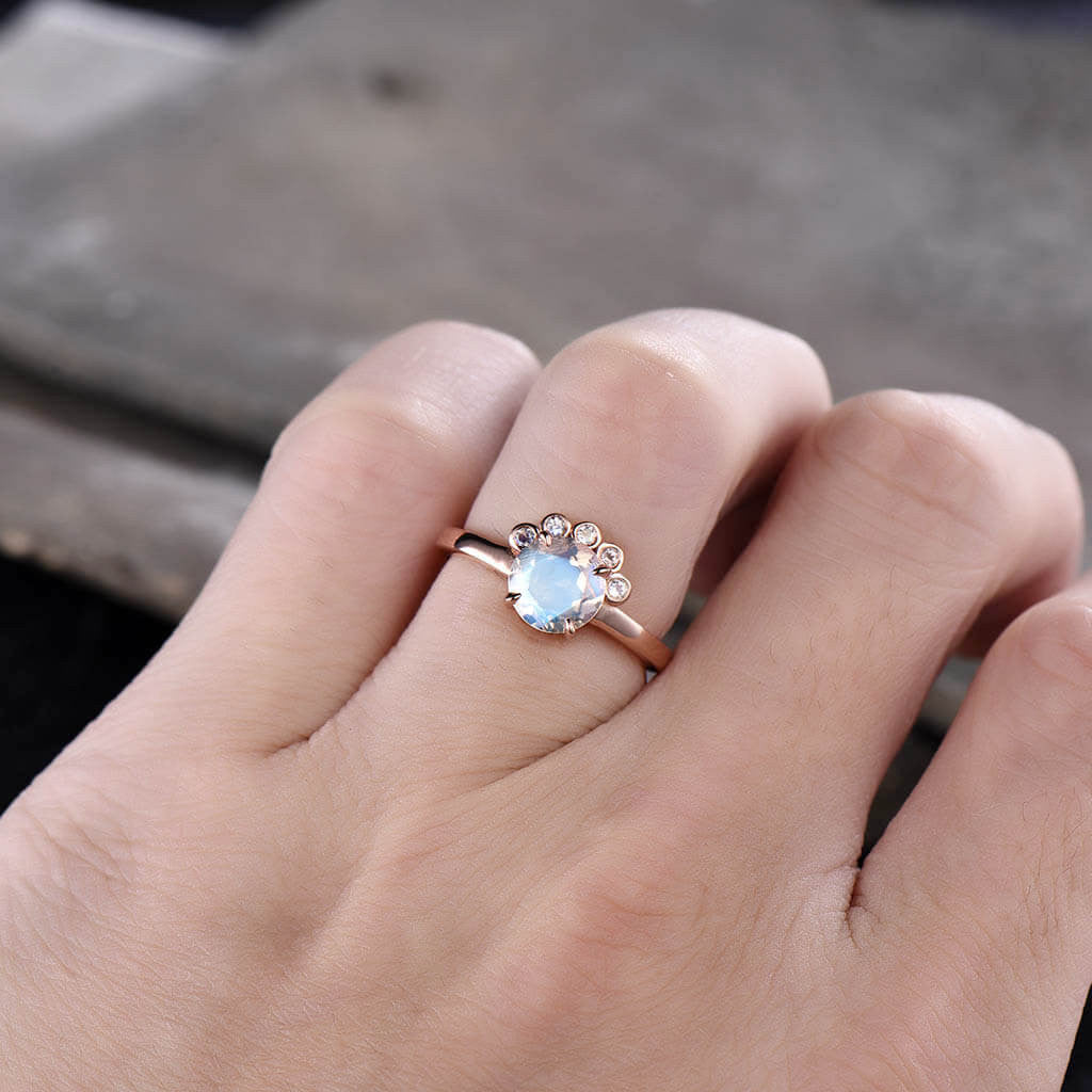 gold moonstone ring