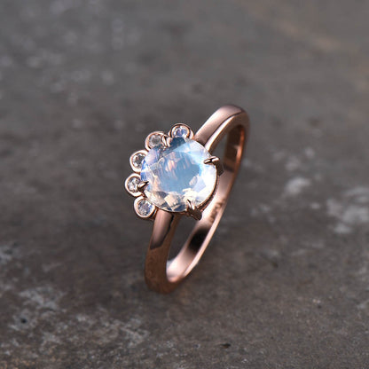 rainbow moonstone ring